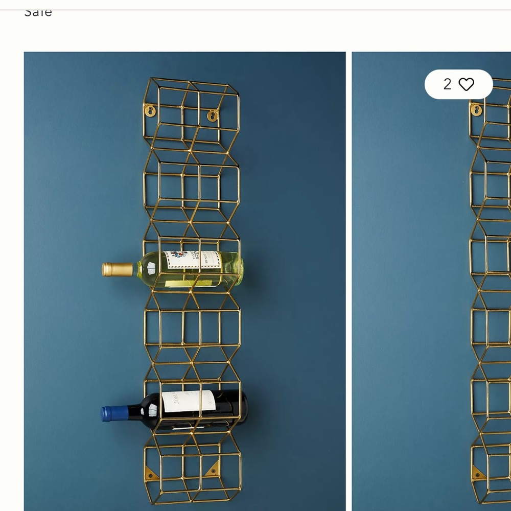Sold out Anthropologie Wall Wine Rack